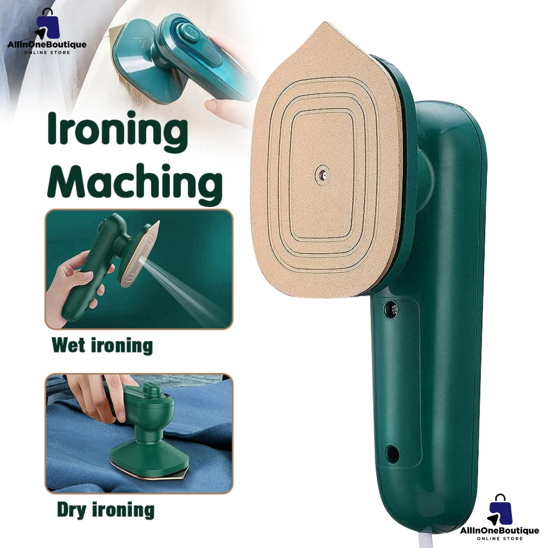 Mini Steam Iron Dry & Wet Ironing Portable Mini Steam Iron for Clothes Fast Heat Lightweight Titanium Plate Good for Home and Travel (Green)