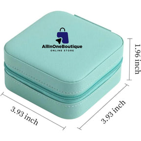 Jewellery Organiser Leather Zipper Portable Storage Box Case with Dividers Container for Rings, Earrings, Necklace Home Organizer