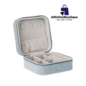 Jewellery Organiser Leather Zipper Portable Storage Box Case with Dividers Container for Rings, Earrings, Necklace Home Organizer