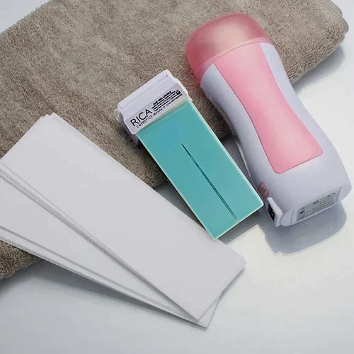Atwax Portable Rolling Depilatory Epilators Cartridge Wax Warmer Hot Wax Hair Removal Shaving Heater Machine Parrafin Salon Tool With Wax