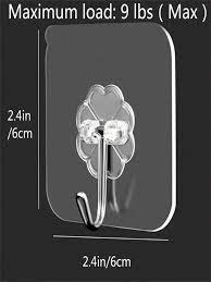 Hook for Hanging Strong, Hooks for Wall Without Drilling, Hooks for Wall Seamless Design (Pack of 10)