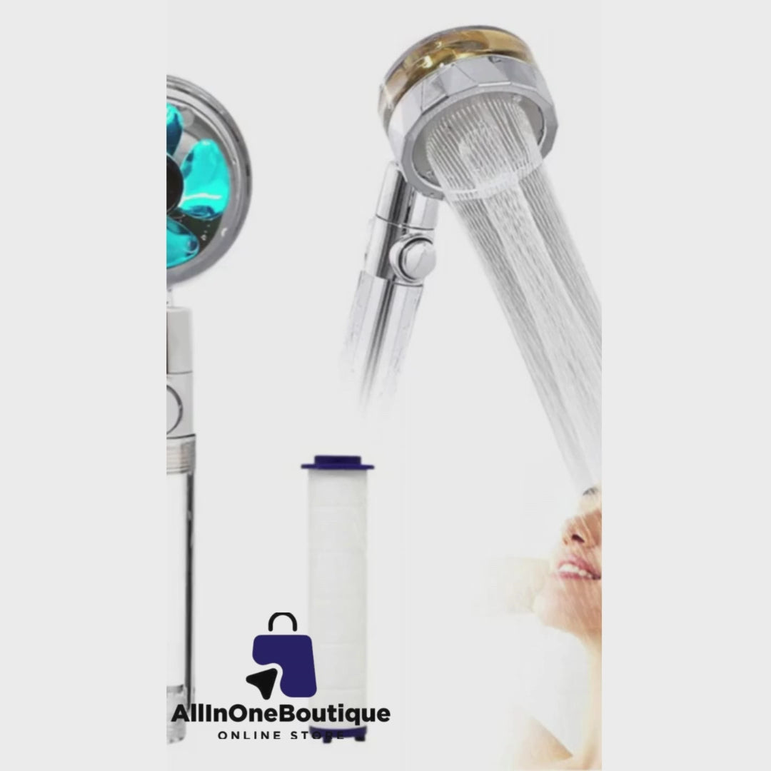 High-pressure shower head with filter and pause switch Easy Install Handheld Turbocharged Shower Head 360 Degrees Rotating