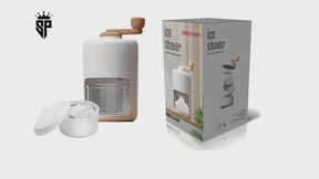 Manual Ice Crusher, Portable Shaved Ice Machine with Ice Box