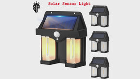 New Solar Sensor Light, , Wireless Dusk to Dawn Porch Lights Fixture, Waterproof Exterior Lighting